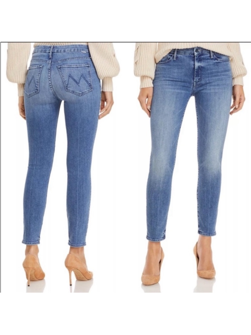 Mother Looker high waisted jean peppermint kisses